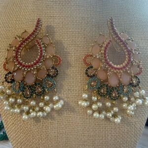 Elegant Multicolor Chandelier Earrings